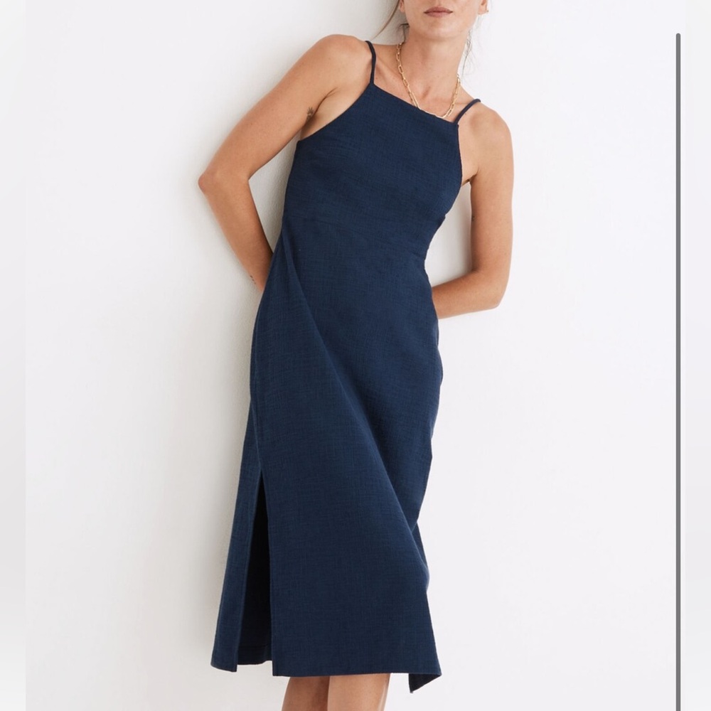 Madewell Navy Blue Midi Dress